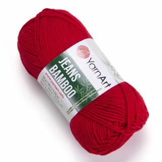 Yarnart Jeans Bamboo 144 červená (50g/150m)