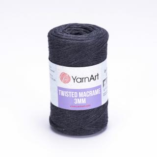 Yarnart Twisted Macrame 3mm 758 tmavá šedá (250g/195m)