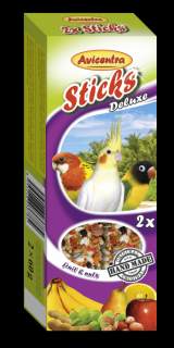 Avicentra tyčinky malé a střední papoušky - ovoce+ořech 2ks