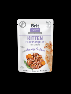 Brit Care Cat Kitten. Fillets in Jelly with Savory Salmon 85 g