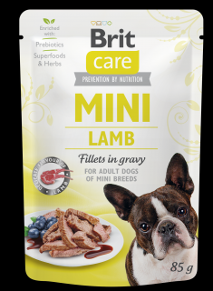 Brit Care Mini kapsa Lamb fillets in gravy  85g - Jehně