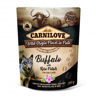Carnilove Dog Pouch Paté Buffalo with Rose Petals 300 g – Bizon s plátky růží