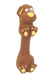 Latexová hračka s pískadlem - jezevčík malý 13 cm 14105