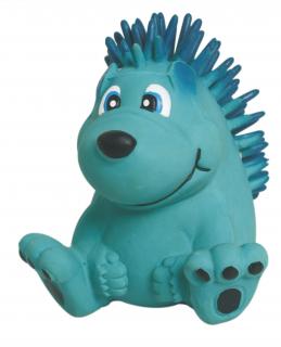 Latexová hračka s pískadlem-Modrý ježek 7,5cm-14104