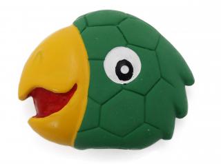 Latexová hračka s pískadlem-Papoušek,hlava 8x7x3cm-14107