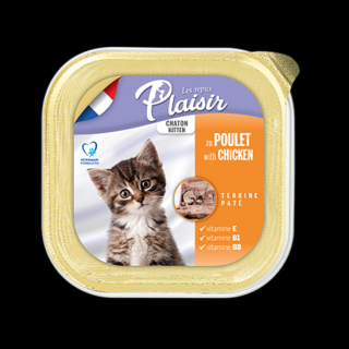Plaisir Cat Vanička 100g Kitten s kuřecím masem a mlékem