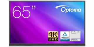 Interaktivní dotykový monitor Optoma 3651RK 65  (65 palcová úhlopříčka / 20-dotyk / 4K / Android / antireflexní tvrzené sklo)