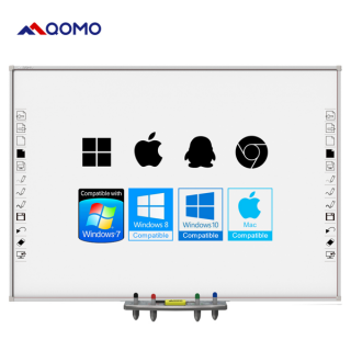 Interaktivní tabule QOMO QWB383Z (83-palcová úhlopříčka / poměr 4: 3/10 dotyků současně perem nebo prstem / keramická / magnetická)