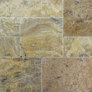 Travertin Scobas kartáčovaný + dlabané hrany 1,2cm Set 0,742m2