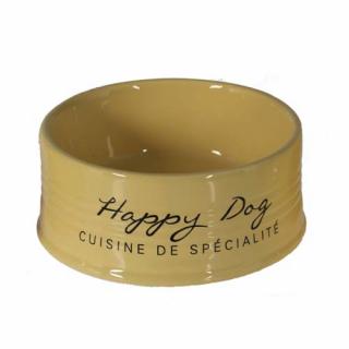 Keramická miska Happy Dog žlutá 10,5 cm - 300 ml