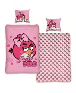 Povlečení Angry Birds růžová (50x75cm+140x200cm)