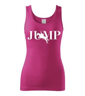 Tílko JUMP Barva: růžová-bílé písmo, Velikost: XL