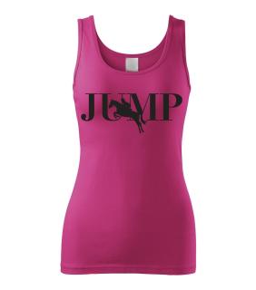Tílko JUMP Barva: růžová-černé písmo, Velikost: XL