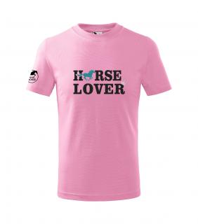 Tričko Děti - Horse Lover Barva: růžová, Velikost: 10 let / 146 cm