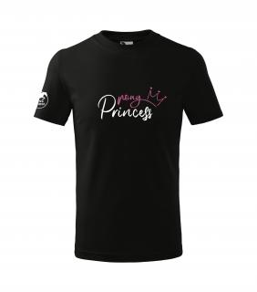 Tričko Děti - Pony Princess Barva: černé - bílo/růžový potisk, Velikost: 6 let / 122 cm