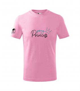 Tričko Děti - Pony Princess Barva: růžové - černo/tyrkys potisk, Velikost: 6 let / 122 cm