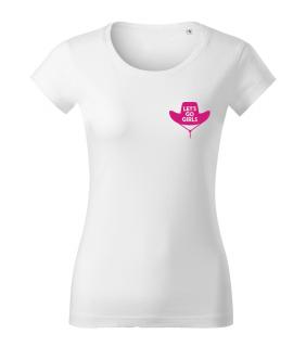 Tričko - Go Girls Barva: Bílá/růžový potisk, Velikost: XL