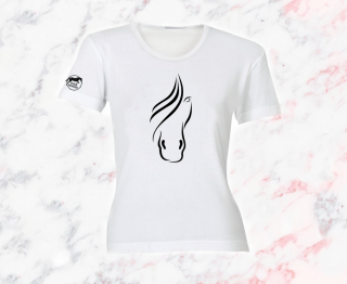 Tričko Hlava  tričko s potiskem Barva: bílá-černé písmo, Velikost: M