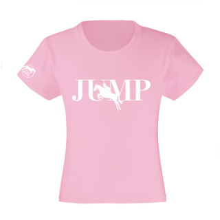 Tričko - JUMP  tričko s potiskem Barva: růžová-bílé písmo, Velikost: L