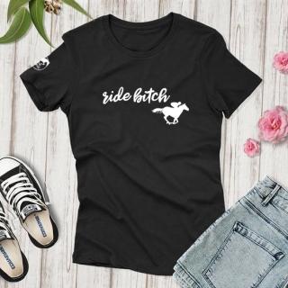 Tričko - Ride Bitch Barva: černá-bílé písmo, Velikost: L