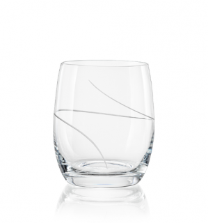 Broušená sklenice na whisky UP 300 ml (Sklenice whiskovka s broušeným dekorem)