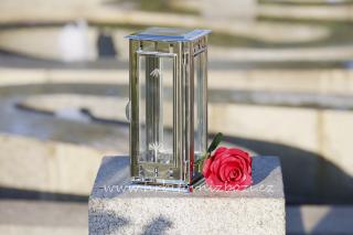 Hřbitovní lampa klasická čirá skla