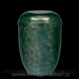 Ocelová urna bronzově zelená s patinou