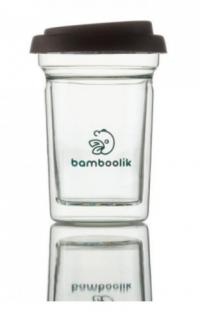 Cestovní hrnek Bamboolik z českého skla dvoustěnný 300 ml (Cestovní hrnek Bamboolik z českého skla 0,3 l)