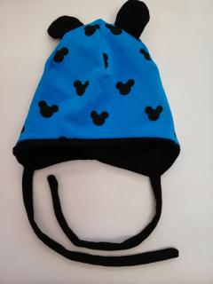 Dětská čepice Yetty vel. 2 XS (39 - 41 cm) - Mickey modrá (zavazovací) (Dětská čepice Yetty vel. 2 XS (39 - 41 cm) zavazovací)