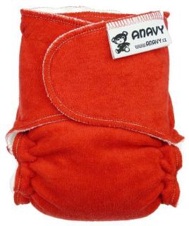 Kalhotková plena na snappi sponku Anavy - Červená (Kalhotková látková plena, plenka na snappi sponku Anavy)