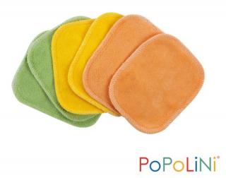 Kosmetické odličovací tampony  Popolini - sada 6 ks (100% biobavlna) BAREVNÉ (Kosmetické odličovací tampony (sada 6 ks) Popolini)