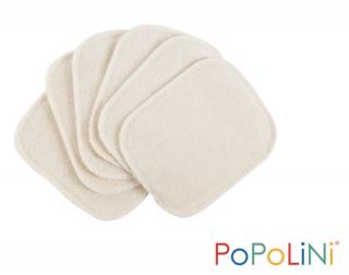 Kosmetické odličovací tampony  Popolini - sada 6 ks (100% biobavlna) PŘÍRODNÍ (Kosmetické odličovací tampony (sada 6 ks) Popolini)