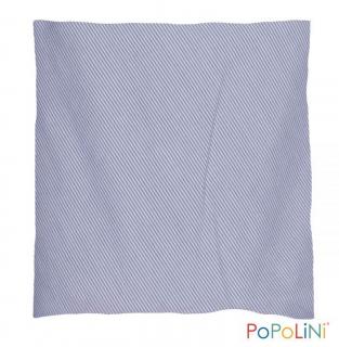 Nahřívací polštářek s jádry třešní Popolini 19x19 cm - Tenký modro-bílý proužek (Nahřívací polštářek s jádry třešní 19x19 cm Fine Stripe blue)
