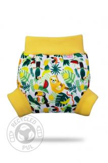 Natahovací svrchní kalhotky vel. XL (Petit Lulu) - Lenochod (žlutá) (Petit Lulu natahovací svrchní kalhotky pull-up )