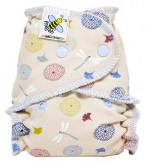 Noční novorozenecká kalhotková plena Majab PAT - Vážky (Kalhotková plenka noční novorozenecká Majab na patentky)