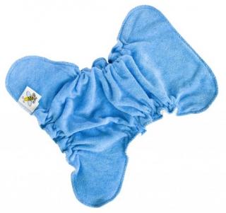 Novorozenecká kalhotková plena na snappi Majab - Tmavý tyrkys (modrá) (Novorozenecká kalhotková plena na snappi sponku Majab)