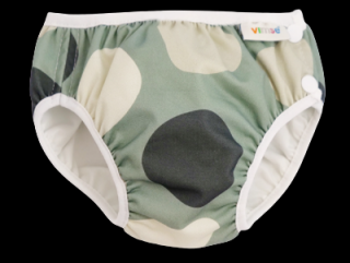 Plenkové kojenecké plavky Imse Vimse - vel. L - Zelené tvary (Plenkové kojenecké plavky Imse Vimse - Green Shapes)