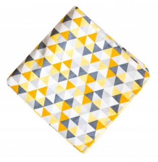Přebalovací podložka Majab 100x100 cm (PUL ZÁTĚR) - Triangles (žlutá) (Přebalovací podložka Majab 100x100 cm (PUL ZÁTĚR))