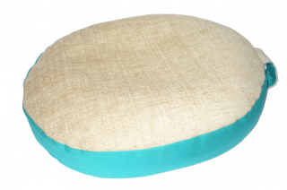 Zdravotní meditační sedák nízký MATÝSEK (Bavlna a potahová látka, výška 6 cm, náplň BIO pohankové a špaldové slupky)