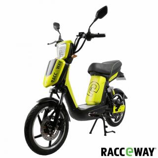 Elektroskútr RACCEWAY® E-BABETA®, zelená-metalíza (motor 250W, rychlost 25km/h, dojezd 45km, šlapací pedály, led osvětlení, olověná vyjímatelná baterie, dálkové ovládání s alarmem, nosnost 120kg)