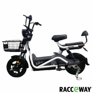 Elektroskútr RACCEWAY® KOBRA-SG-G60, černo-bílý (motor 240W, rychlost 25km/h, dojezd 50km, šlapací pedály, led osvětlení, olověná baterie, dálkové ovládání s alarmem, nosnost 120kg)