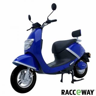 Elektroskútr RACCEWAY® MONA, modrý (motor 1500W, rychlost 45km/h, dojezd 59km, led osvětlení, olověná baterie, dálkové ovládání s alarmem, nosnost 150kg)