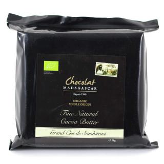 100% kakaové máslo na pečení - BIO  Grand cru de Sambirano boby - 1 kg