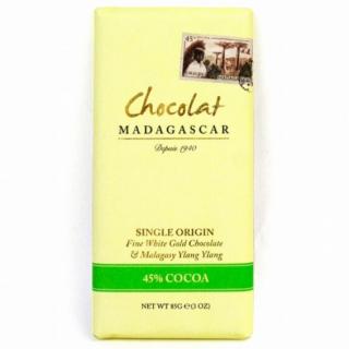 45% bílá 'single origin' čokoláda s magalašským ylang ylang, Sambirano