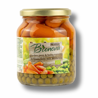 BIONOVA | Bio Sterilovaný hrášek s mrkví