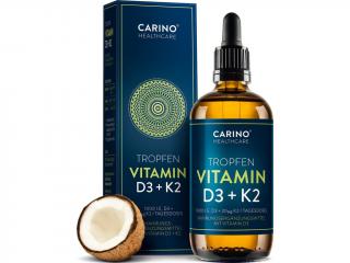 Carino Health | Tekutý vitamín D3 + K2 v MCT oleji - 50 ml