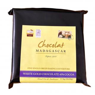 Chocolat Madagascar | 45% čokoláda na vaření a pečení - bílá - 1 kg