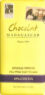 Chocolat Madagascar |Bílá čokoláda se 45% kakaa - White Gold - 85 g
