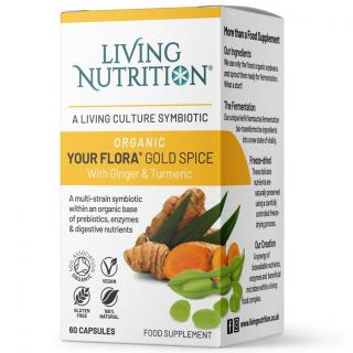 Fermentovaná synbiotika Your Flora Goldspice se zázvorem a kurkumou | LIVING NUTRITION
