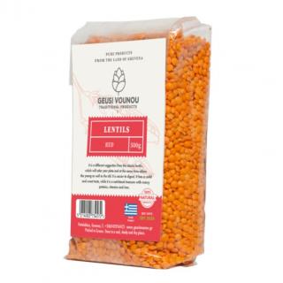 Geusi Vounou | Řecká červená čočka - 500 g - pravebio.cz